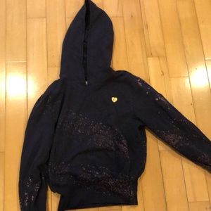 Black hoodie with cupcake on back